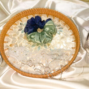 golden + brown satin duo