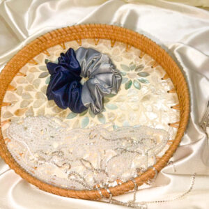 golden + brown satin duo