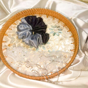 golden + brown satin duo