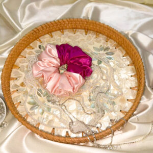 golden + brown satin duo